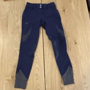Women's Size 24 Navy GhoDho Breeches Knee Patch Horseback Riding Equestrian